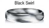 1 inch Black Swirl rubber bracelet