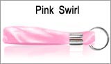 Pink swirl keychain