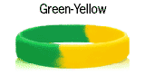 Green & Yellow rubber bracelets