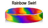 Rainbow Swirl rubber bracelets